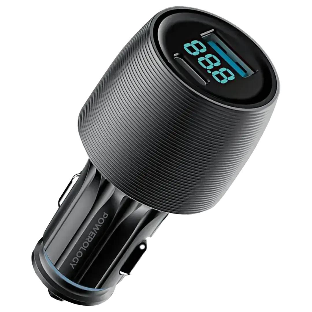 Powerology Velox 83W Dual-Port Car Charger - Black
