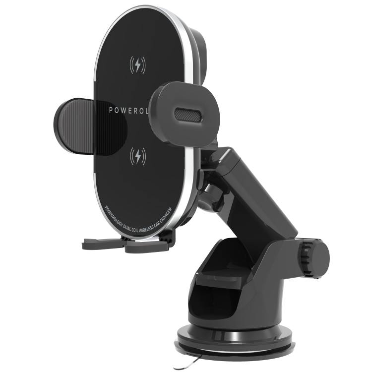 Powerology 3 in 1 Fast Wireless Car Charger Mount Holder