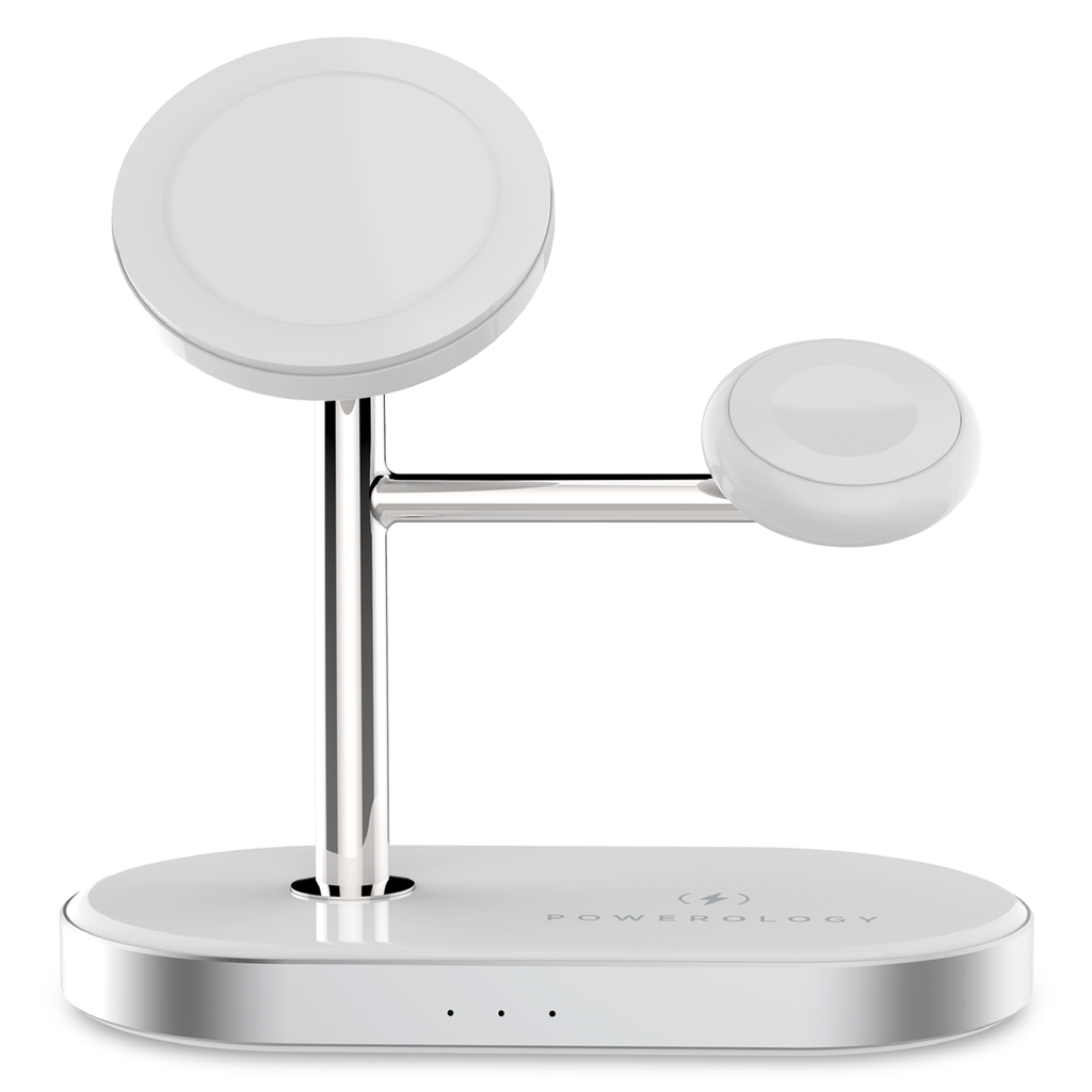 Powerology 3 in 1 MFi Charging Dock with Built-in Apple MagSafe