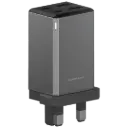 Powerology 65W GaN UK Plug Travel Adapter - Grey