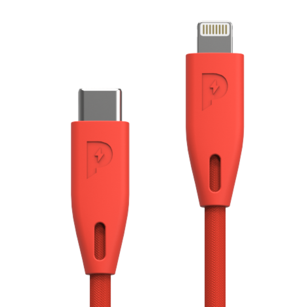 Powerology Braided USB-C to Lightning Cable (1.2m/4ft)