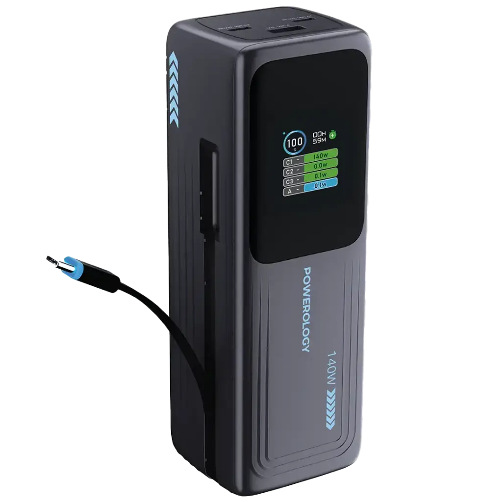 Powerology Thunderamp 30000mAh Power Bank - Gray