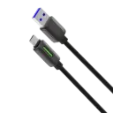 كابل باورولوجي 12W محبوك من USB-A إلى USB-C - أسود