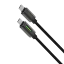 كابل باورولوجي 60W محبوك من USB-C إلى USB-C - أسود