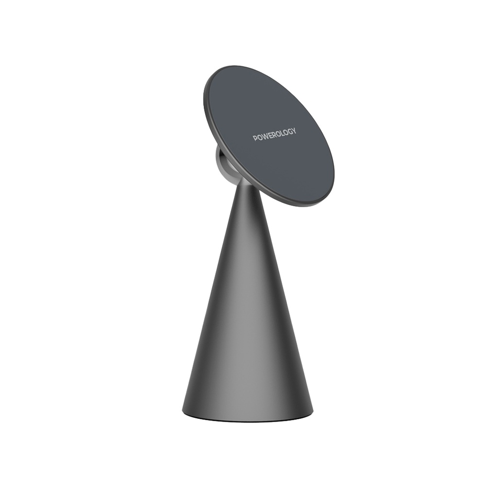 Powerology Desktop Conical Magsafe Phone Holder with 17*N5 Magnets - Dark Grey
