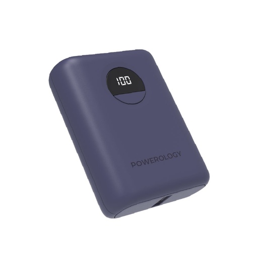 Powerology Ultra-Compact 10000 mAh Fast Charging Power Bank (Deep Purple)