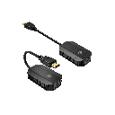 Powerology Wireless HDMI Mirroring Adaptor Pair with USB-C Cable Full HD 1080P - Black