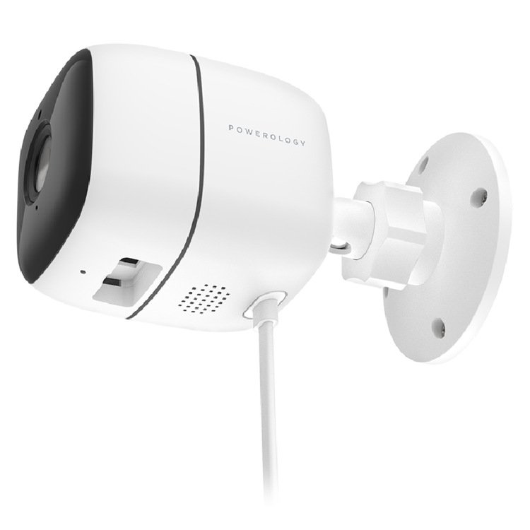 Powerology Wi-Fi Smart Outdoor Camera 110° Wide Angle Lens Camera 1080P Full HD