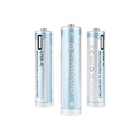 Powerology 1.5V Type-c Rechargeable Lithium-ion Battery AAA Battery 660mWh 4pcs per Pac	