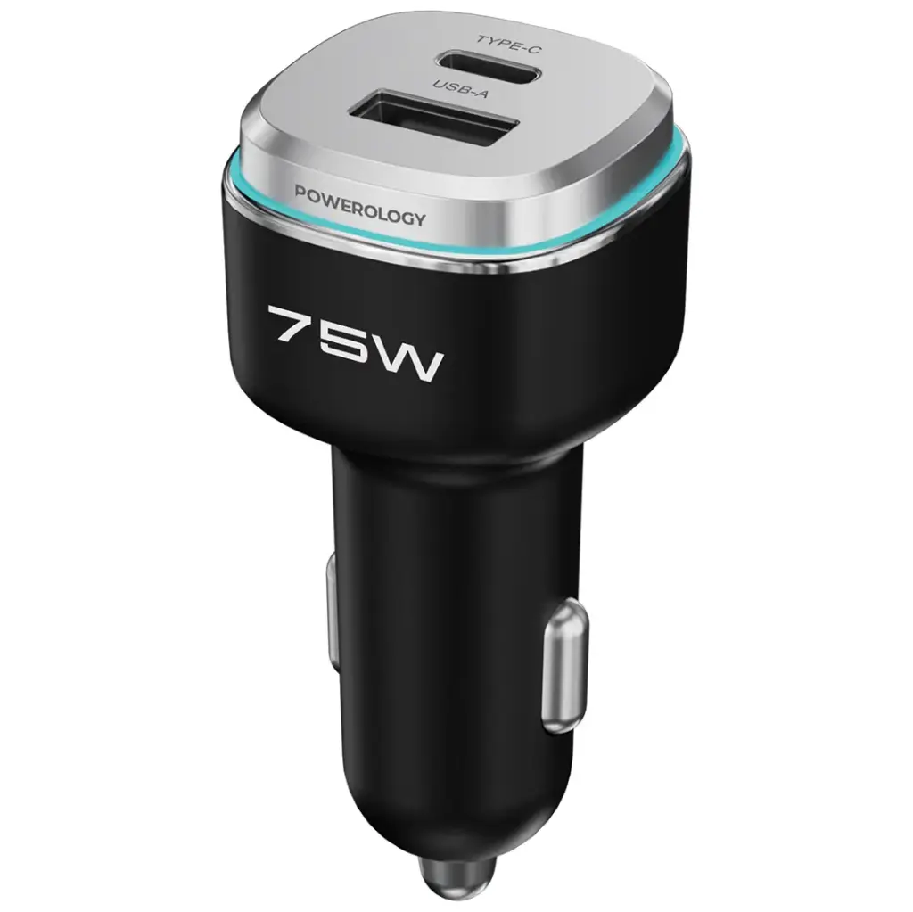 Powerology 75W Dual-Port High-Power Car Charger