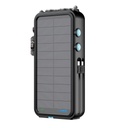 Powerology 16000mAh Solar Power Bank
 with FM Radio Speaker and Lights - Black