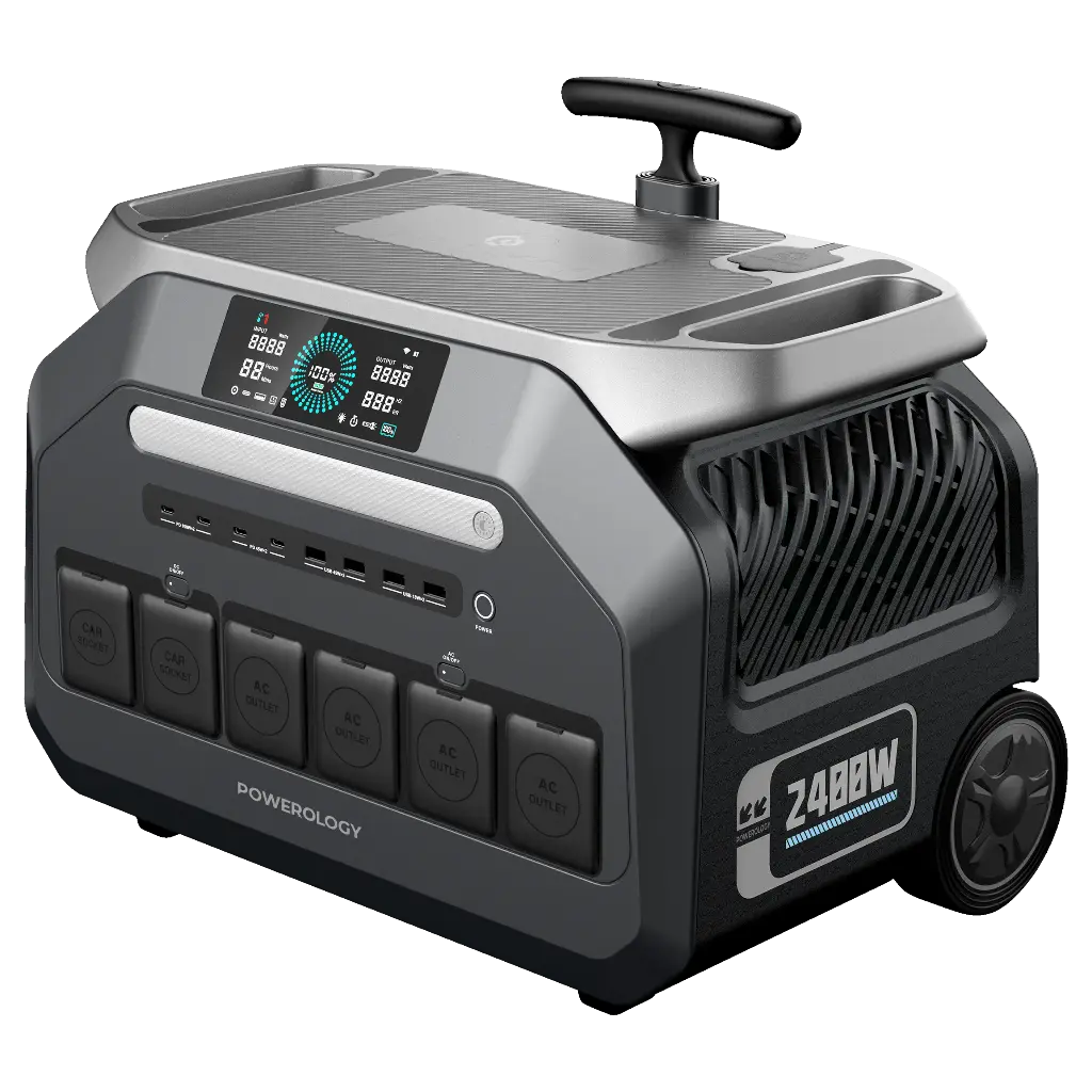 Powerology Solar Input Portable Generator - Black