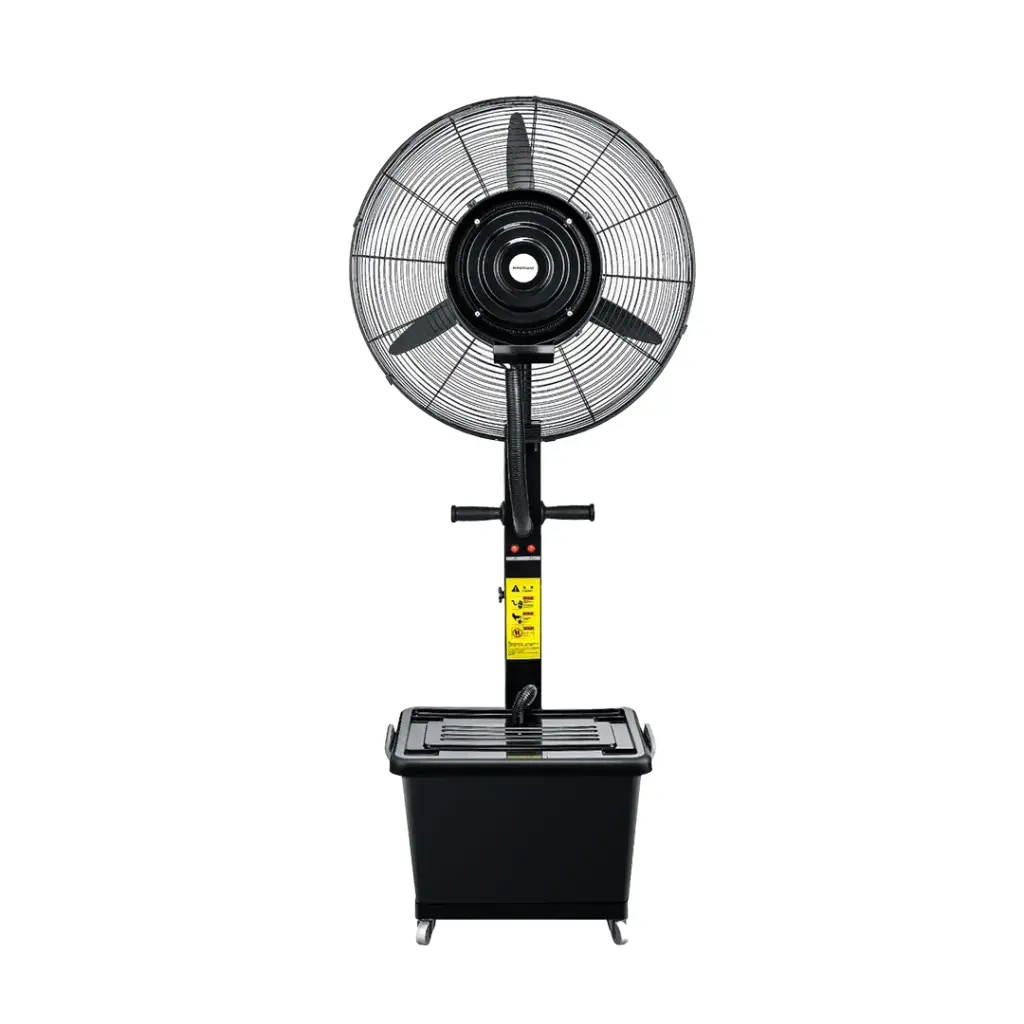 Powerology Industrial Fan Mist Spray & Humidifier - Black