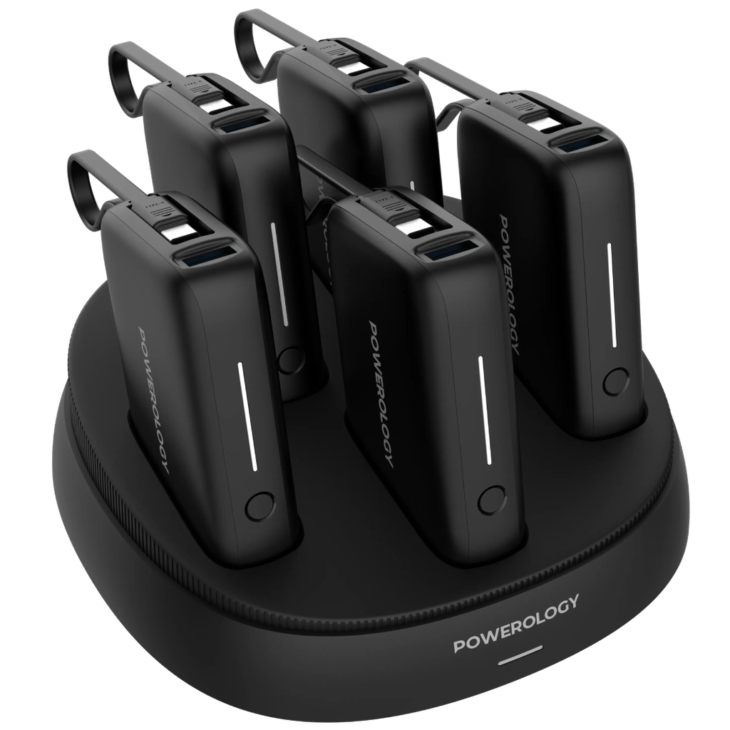 Powerology × 5 10000mAh Power Bank Station