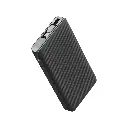 Powerology 10000mAh Retractable Cable Power Bank - Black