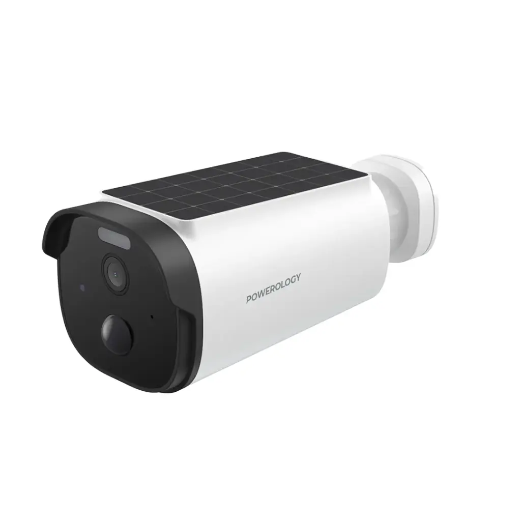 Powerology Built-in Solar Outdoor Camera - White