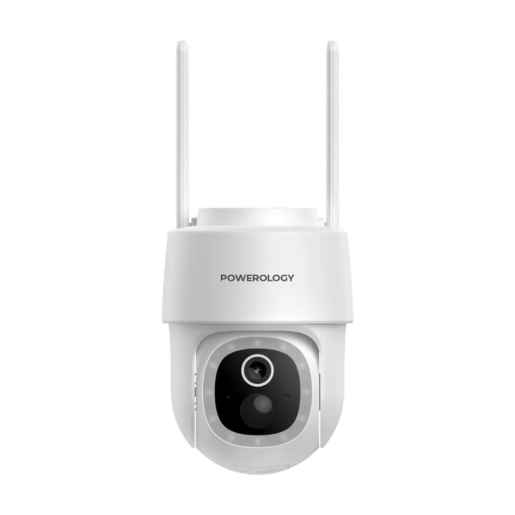 Powerolgoy Built-In Solar Pan & Tilt Outdoor Camera - White