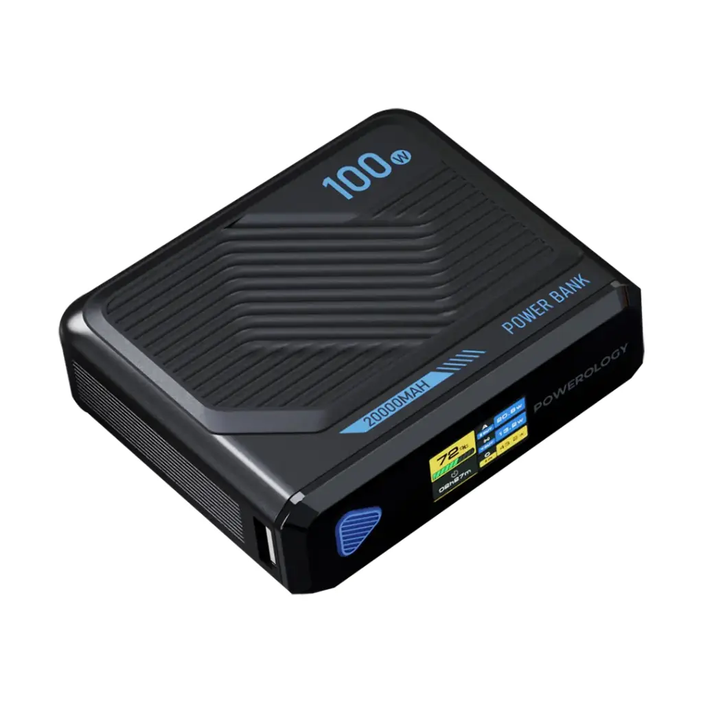 Powerology Ultra Mini 20000mAh Power Bank - Black