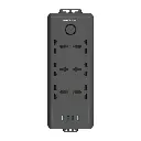 Powerology 6AC 2500W Power Strip - Black