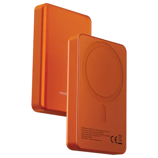 [PPBCHA34OG] Powerology Spetelli 10000mAh MagSafe Aluminum Power Bank - Orange
