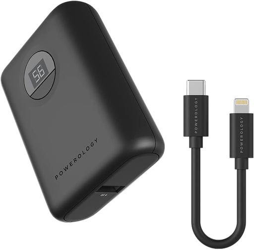 [PPOF20LGY] Powerology Power Bank 10000mAh with MFi 0.9m USB-C to Lightning Cable