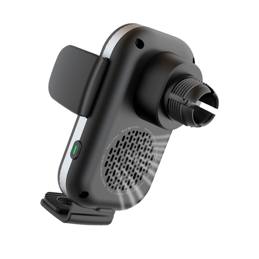 [PCCSR009] Powerology Dual Coil Car Mount Wireless Charger Built-in Cooling Fan 15W