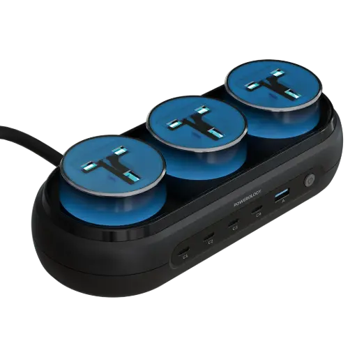 [PWHPS413GY] Powerology Holix Gan Multi-Port Power Station - Grey