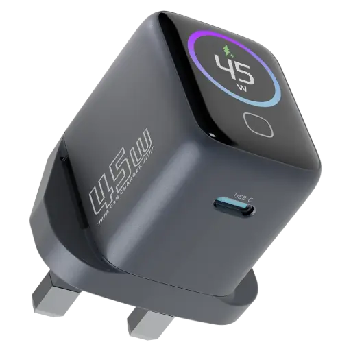 Powerology Voltflow 45W AVS GaN Wall Charger - Gray