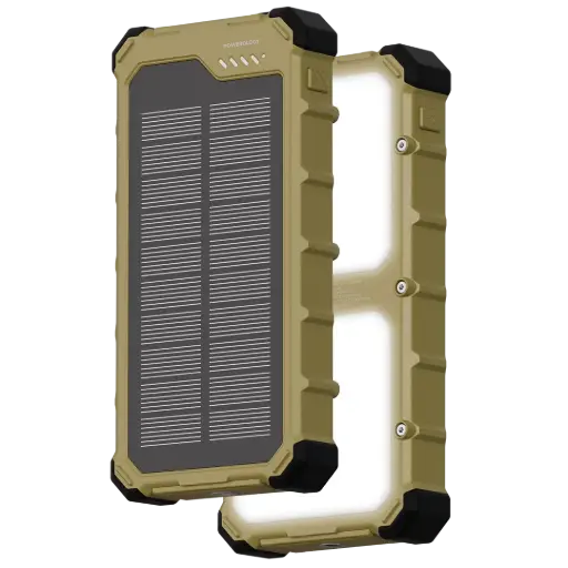 Powerology Solara Solar Power Bank - Khaki