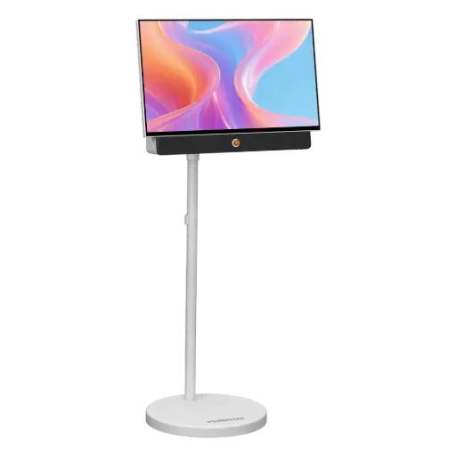 [PWST027WH] Powerology Cypres Portable TV Stand with Wheels - White