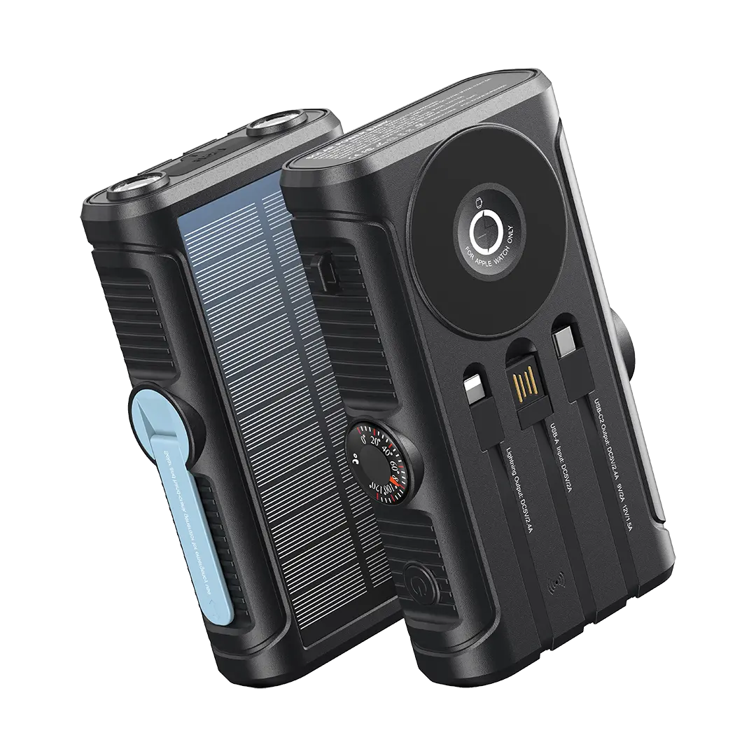 [PPBCHAW53BK] Powerology Helio Lux MagSafe Solar Power Bank - Black