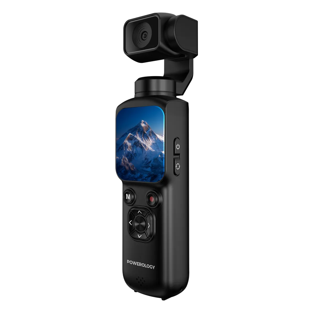 [PWESPC05BK] Powerology Lenso Pocket-Sized Gimbal Camera - Black