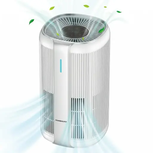 [PWKJ300FAWH] Powerology Mira Smart Air Purifier with PM2.5 Air Quality Sensor - White