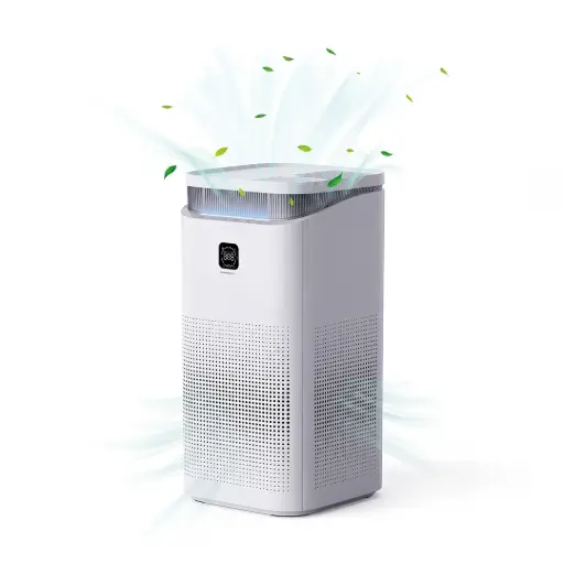 [PWKJ500FWH] Powerology Mira Elite Smart Air Purifier With PM2.5 Air Quality Sensor - White