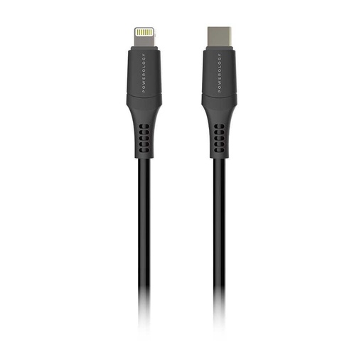 [P12CLV2BK] Powerology Type-C to Lightning PVC Cable (1.2m/4ft)