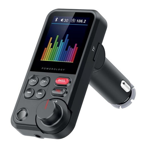 [PCCSR003] Powerology Bluetooth FM Transmitter Pro Car Charger Fast Charging 18W