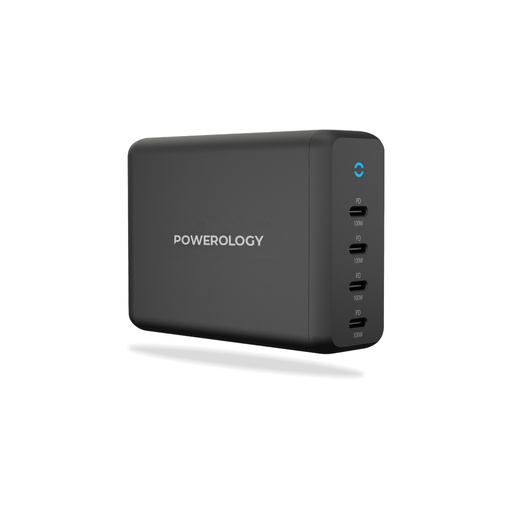 [PWCUQC017] Powerology 165W GaN Desktop Charger x4 USB-C Power Delivery