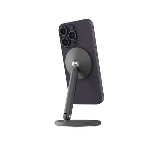 [PMDPHRGY] Powerology Rotatable Desktop Magsafe Phone Stand with 17*N5 Magnets - Dark Grey