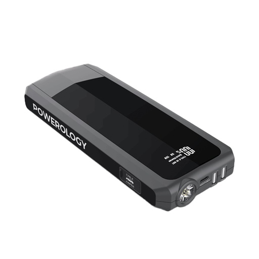 [PPBCHA29] Powerology Emergency 12V Jump Starter with 16000 mAh Powerbank 18W PD QC3.0 - Black