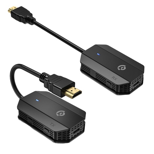[PHDMRABK] Powerology Wireless HDMI Mirroring Adaptor Pair with USB-C Cable Full HD 1080P - Black