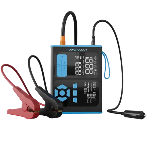 [PPBCHA95BKBU] Powerology Jump Starter, Air Inflator & OBD II Car Fault Diagnosis Tool - Black/Blue