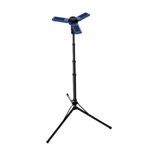 [PWCSFTLDL] Powerology Camping Solar Foldable Tripod LED Light IPX4 3.7V 2600mAh - Blue