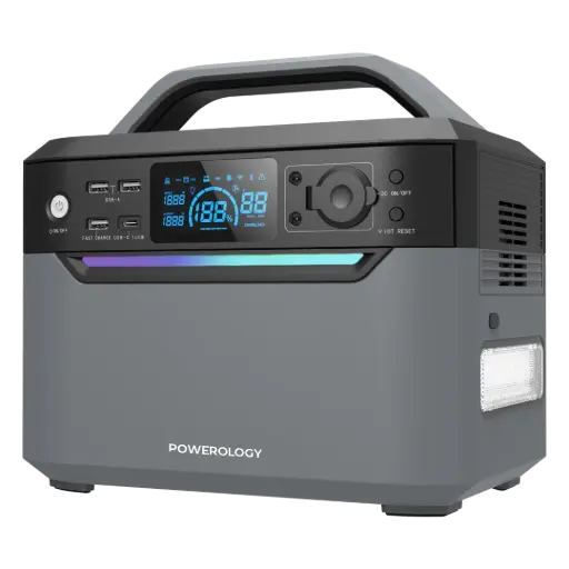 [PPBCHA39] Powerology 120000mAh Portable Power Generator Fast Charging 384Wh 600W - Black 