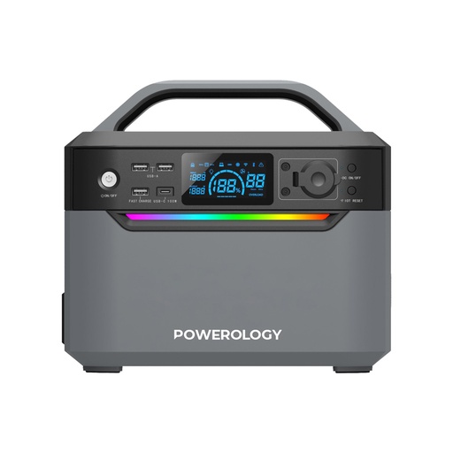 [PPBCHA39] Powerology 120000mAh Portable Power Generator Fast Charging 384Wh 600W - Black 