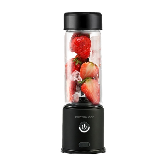 [PN6BPJBK] Powerology New 6-Blade Portable Juicer 450mL 126W - Black	