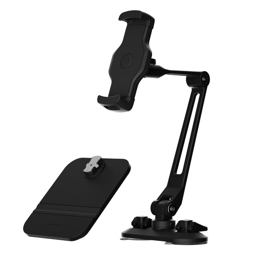[PLARSPHBK] Powerology Adjustable Long Arm 360° Rotatable Suction Phone Holder - Black