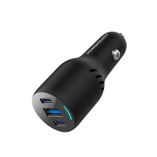 [PCCSR014] Powerology PD65W + PD20W + QC18W LED Triple Ports Car Charger - Black