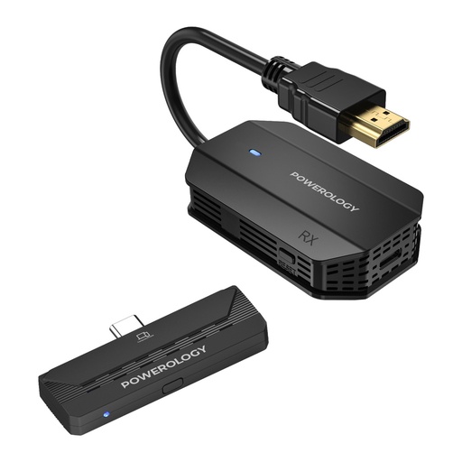 [PHDMACBK] Powerology Wireless HDMI Type-C Adapter Audio & Video-Black