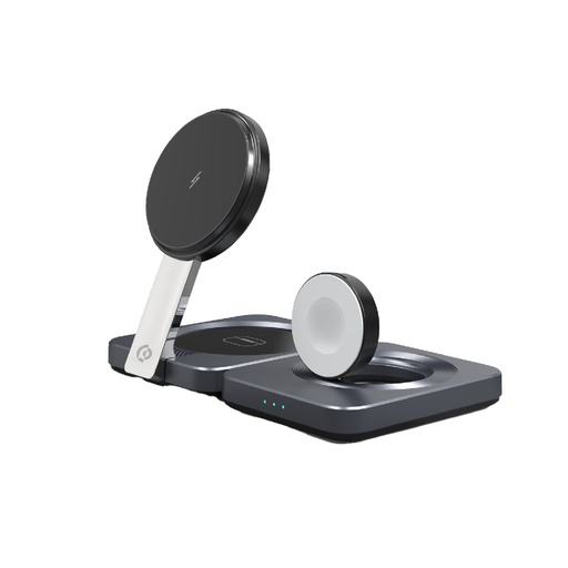 [PWCUQC027] Powerology Qi2-15W Magsafe iPH15 Multi-Device Charging Stand - Black