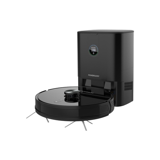 [PPBCHA59] Powerology Smart Station Robot Vacuum & Mop - Black